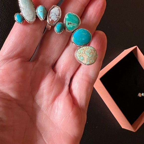 Jewelry - Turquoise and Silver Ear Cuff with matching Stud